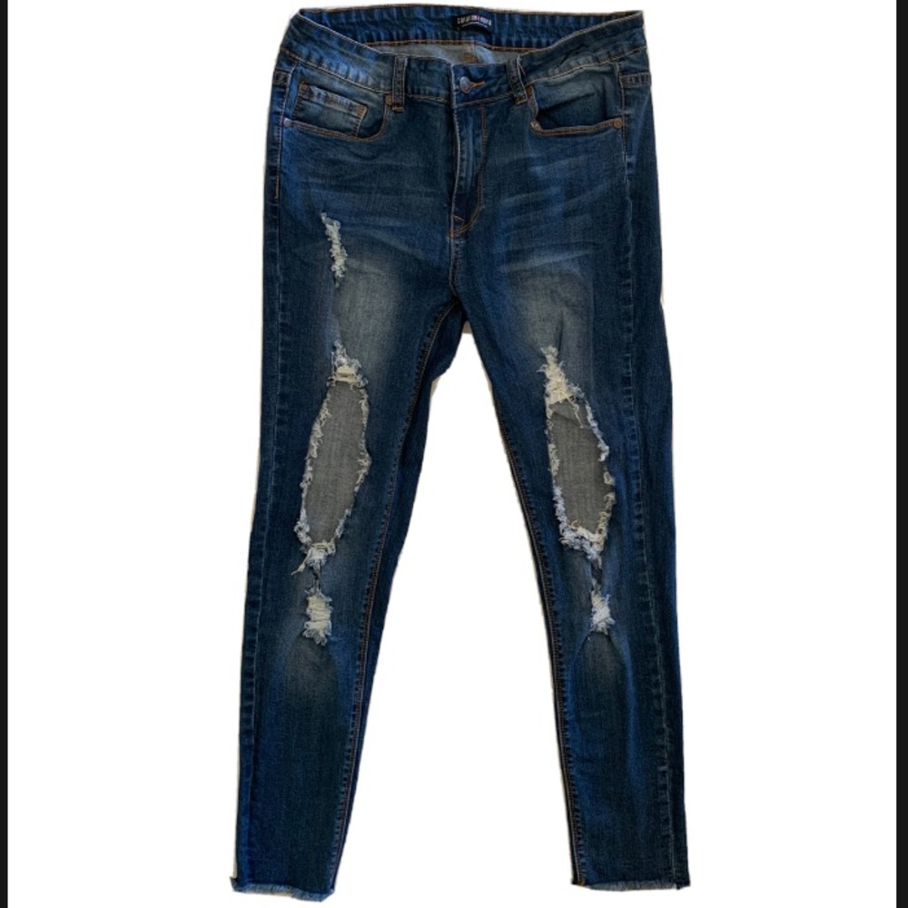 Distressed Fashion Nova Skinny Jeans